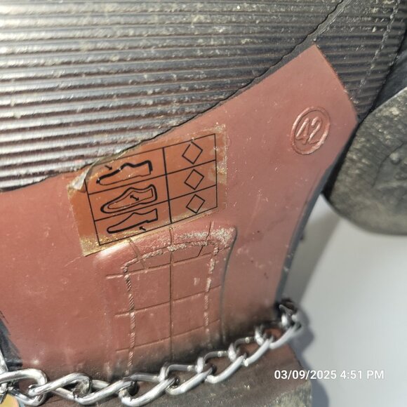 Western Biker Ankle Boot Chain Zip Vegan Friendly Size 42 UK 9 Men 11 Women - Picture 9 of 12